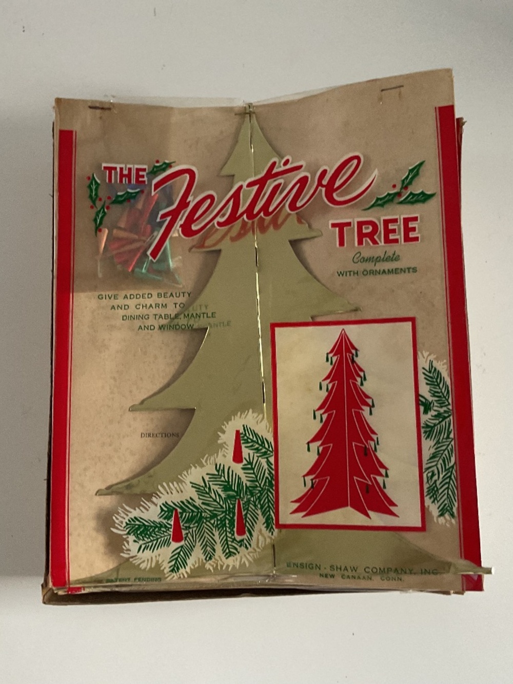 Box of 12 Vintage GOLD The Festive Tree Aluminum Tabletop Christmas Tree Kits